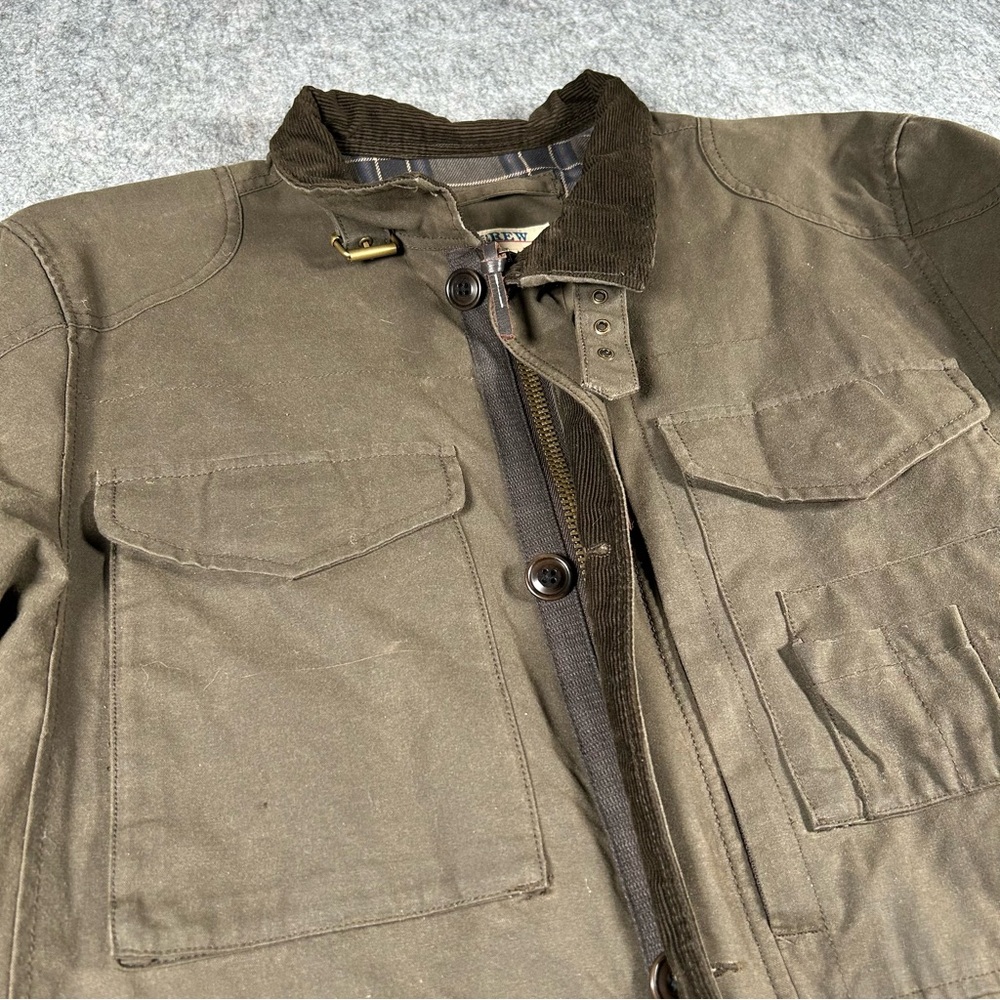 J. Crew Olive Green Waxed Jacket - Picture 2 of 13